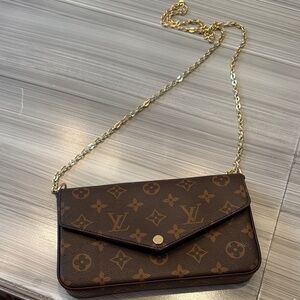 Monogram Crossbody with Gold Chain